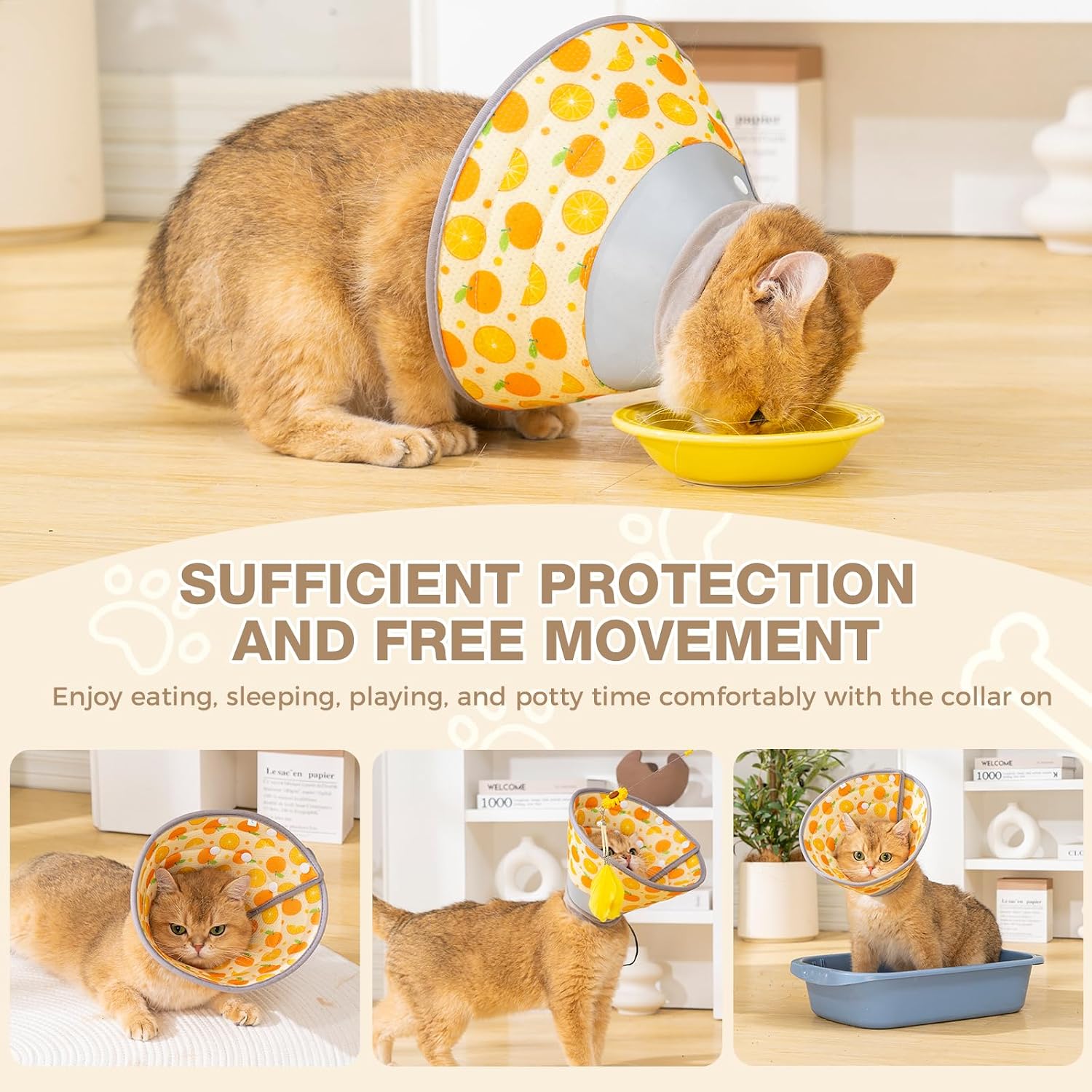 Triple layer protective pet recovery collar packaging view
