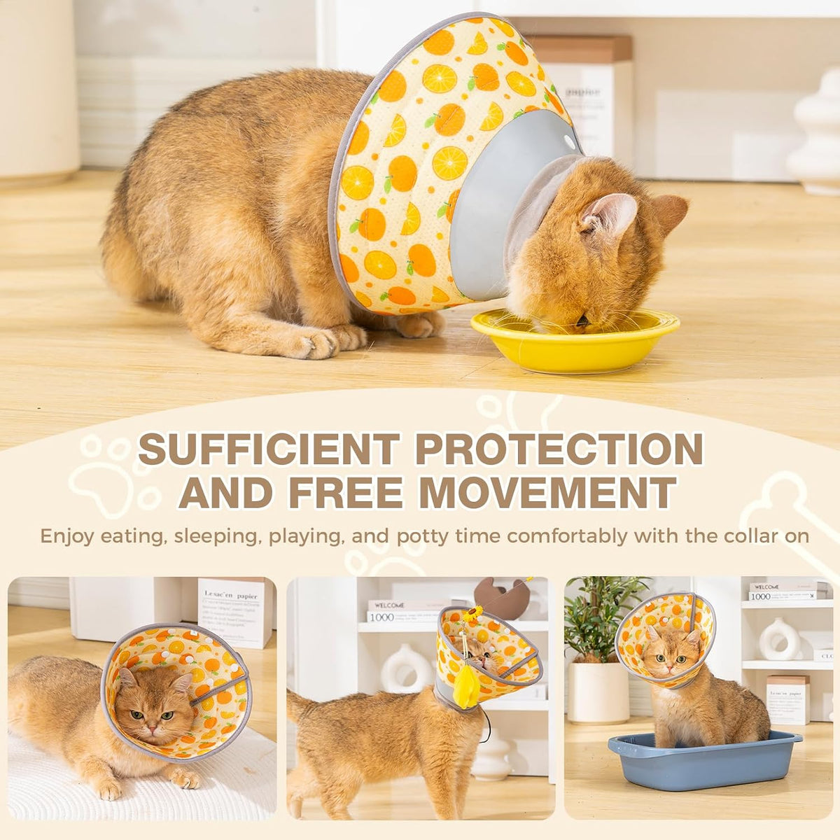 Triple layer protective pet recovery collar packaging view