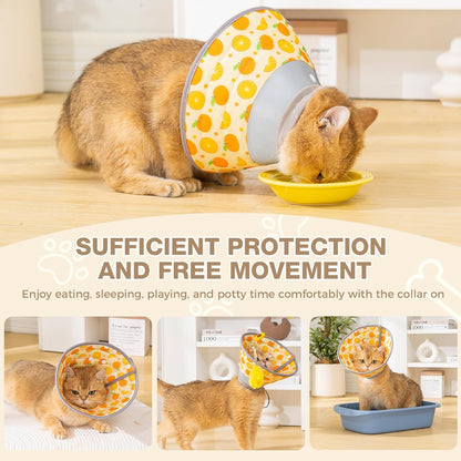 Triple layer protective pet recovery collar packaging view
