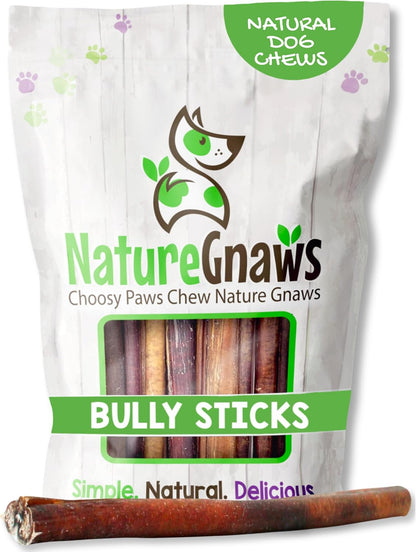 Nature Gnaws Bully Sticks for Dogs 5-6" (8oz) - Mixed Thickness - Long Lasting for Aggressive Chewers and Large Dogs - Natural Beef Dog Chew Bones - Image 13