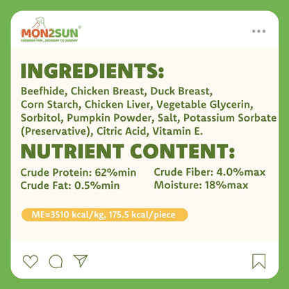 Mon2sun dental hygiene dog snacks for medium dogs