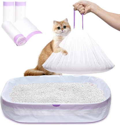 Elzrghs Cat Litter Box Liners front view of the thirty pack retail packaging.