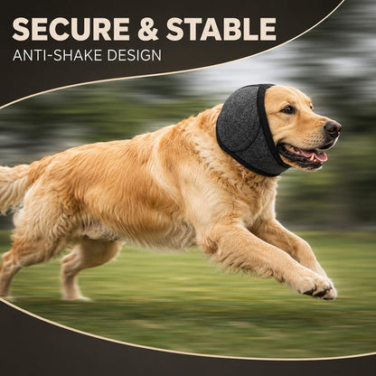 Side view of large gray generic noise dampening hood for pets