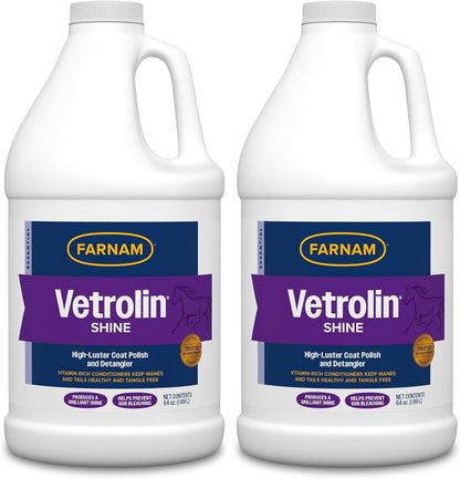 Farnam Vetrolin Shine, High-Luster Coat Polish and Detangler Spray, Ideal for Horses and Dogs, 64 oz. - Image 12