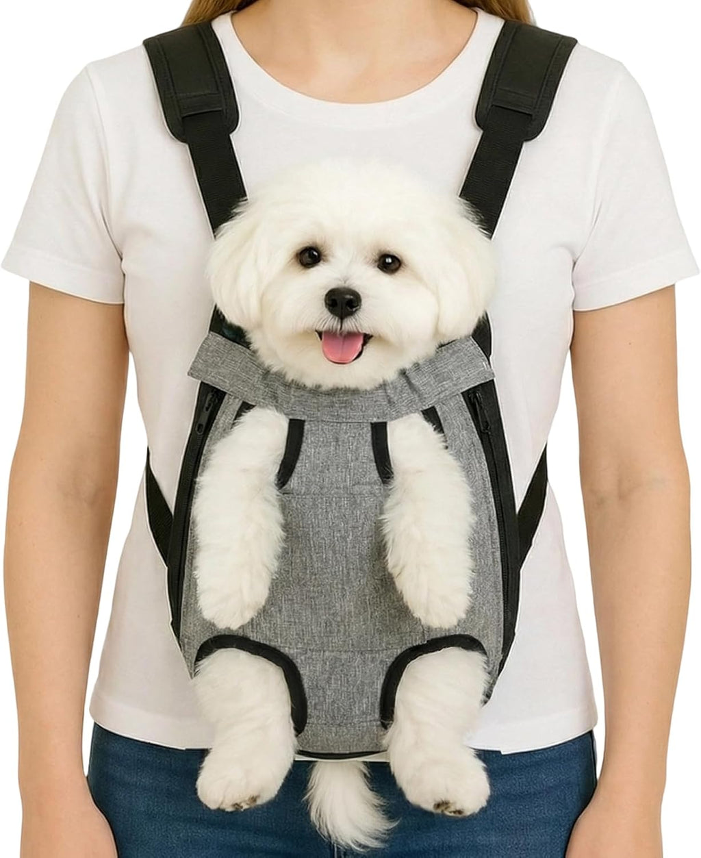 Mosago Dog Backpack Carrier, Adjustable Pet Front Carriers, Legs Out Carrying Sling Travel Bag for Small Medium Dogs 7-11 Lbs, Soft Wearable Puppy Chest Carry Backpacks for Walking/Hiking/Camping - Image 15