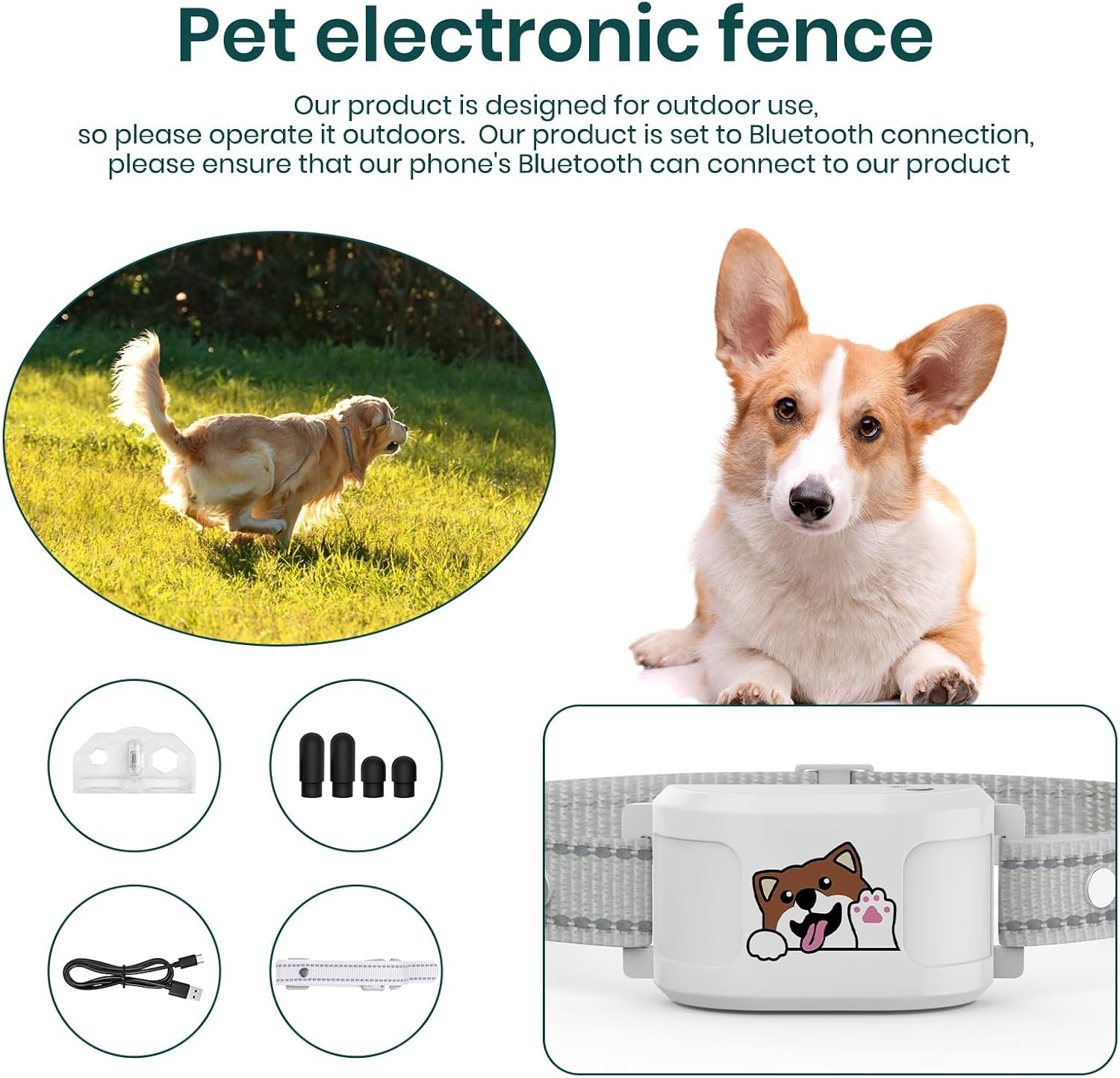 PetSafe smart tracking collar illustrating the automatic sleep and wake power saving component