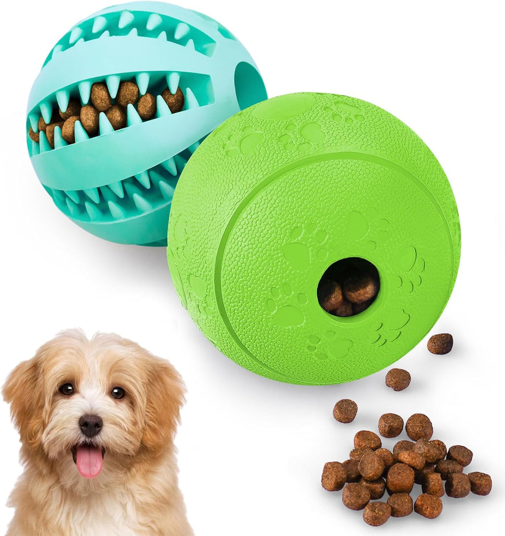HIPPIH Indestructible Squeaky Dog Toys, Interactive Dog Balls 2 Pack, Chew Toys for Aggressive Chewers, Natural Rubber Puppy Toy for Large/Medium Dogs, Tough Puppy Teething Toy, Relieve Anxiety - Image 14