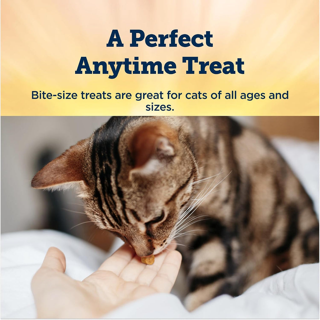 Blue Buffalo natural cat treats three ounce resealable bag.