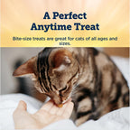 Blue Buffalo natural cat treats three ounce resealable bag.