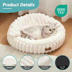 Cat sleeping inside Cozy Kiss hooded pet cave