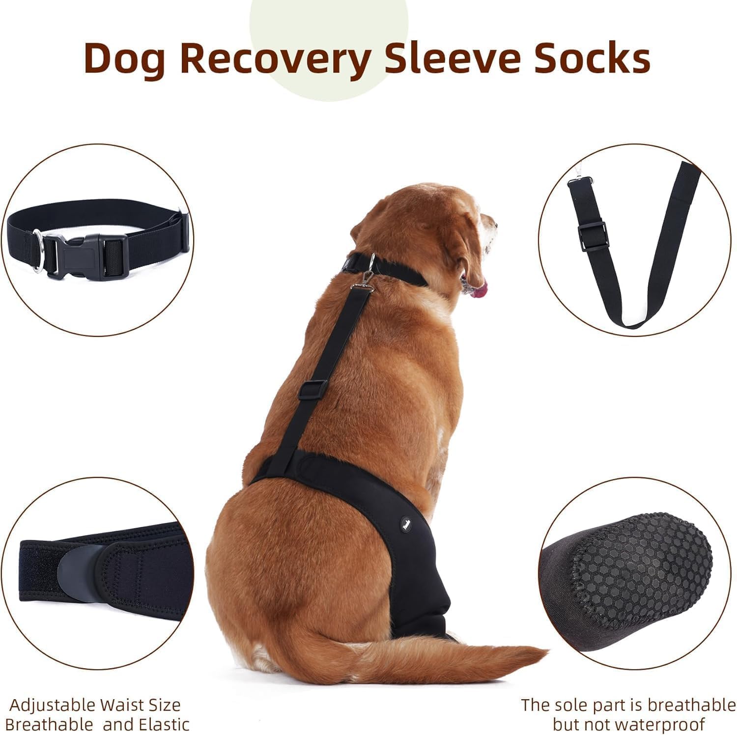 Non-slip bottom detail of Yoneba dog paw protector