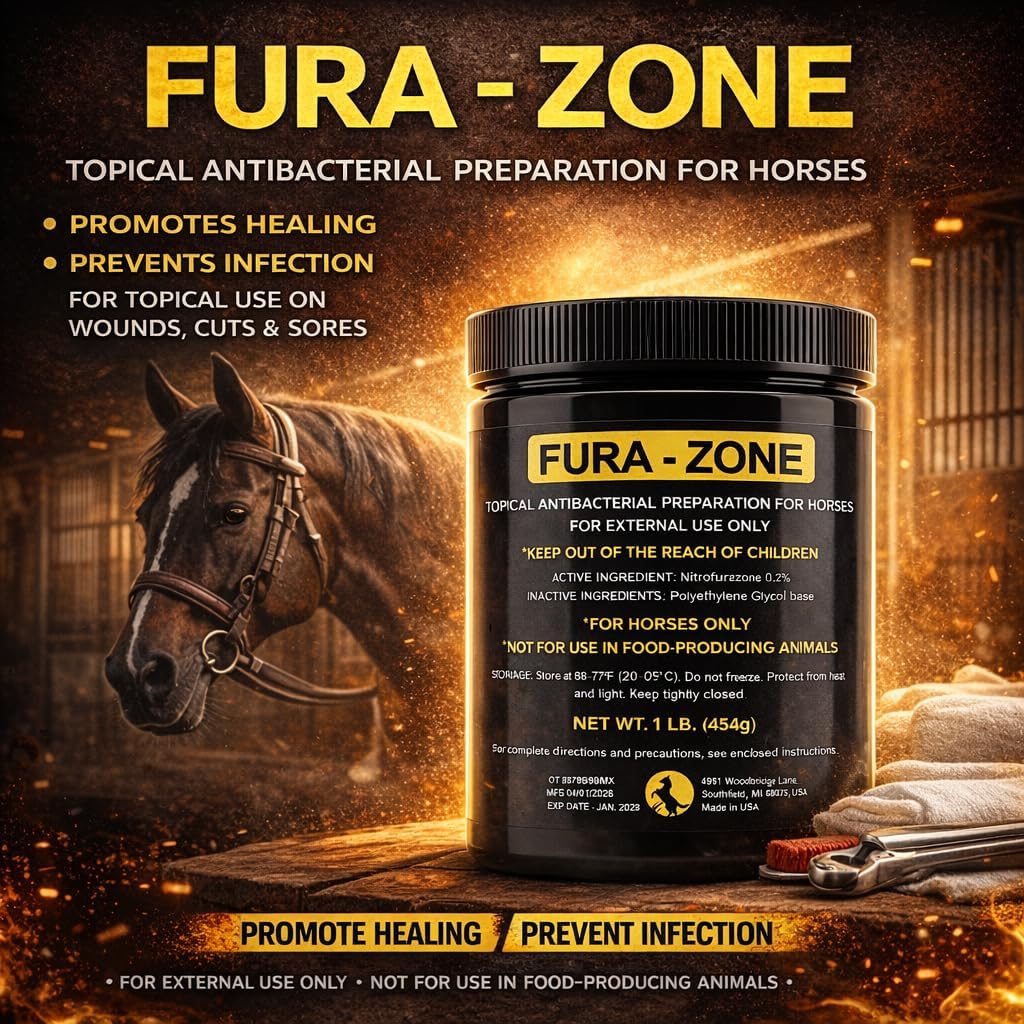 Luckyond Nitrofurazone ointment jar for horses