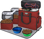 Goloni travel bag for dogs with food storage carriers side view