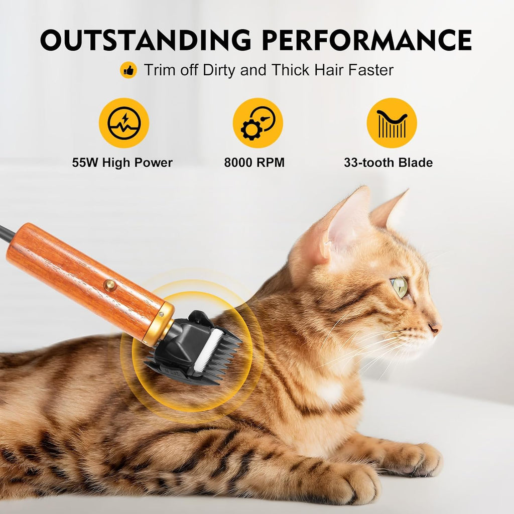 Electric Pet Clipper Shears, Dog Cat Pet Animal Shave Grooming,Professional Electric Sheep Shears Pet Grooming Haircuting Supplies 55W - Image 9