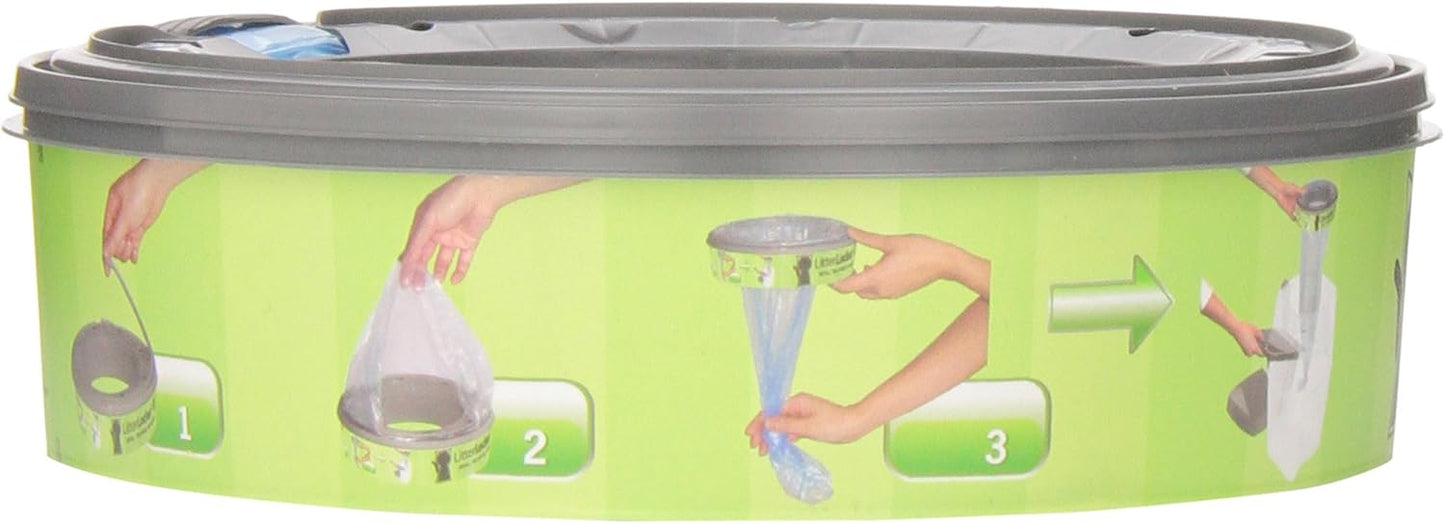 LitterLocker replacement cassette showcasing the multi-layer odor barrier film technology.