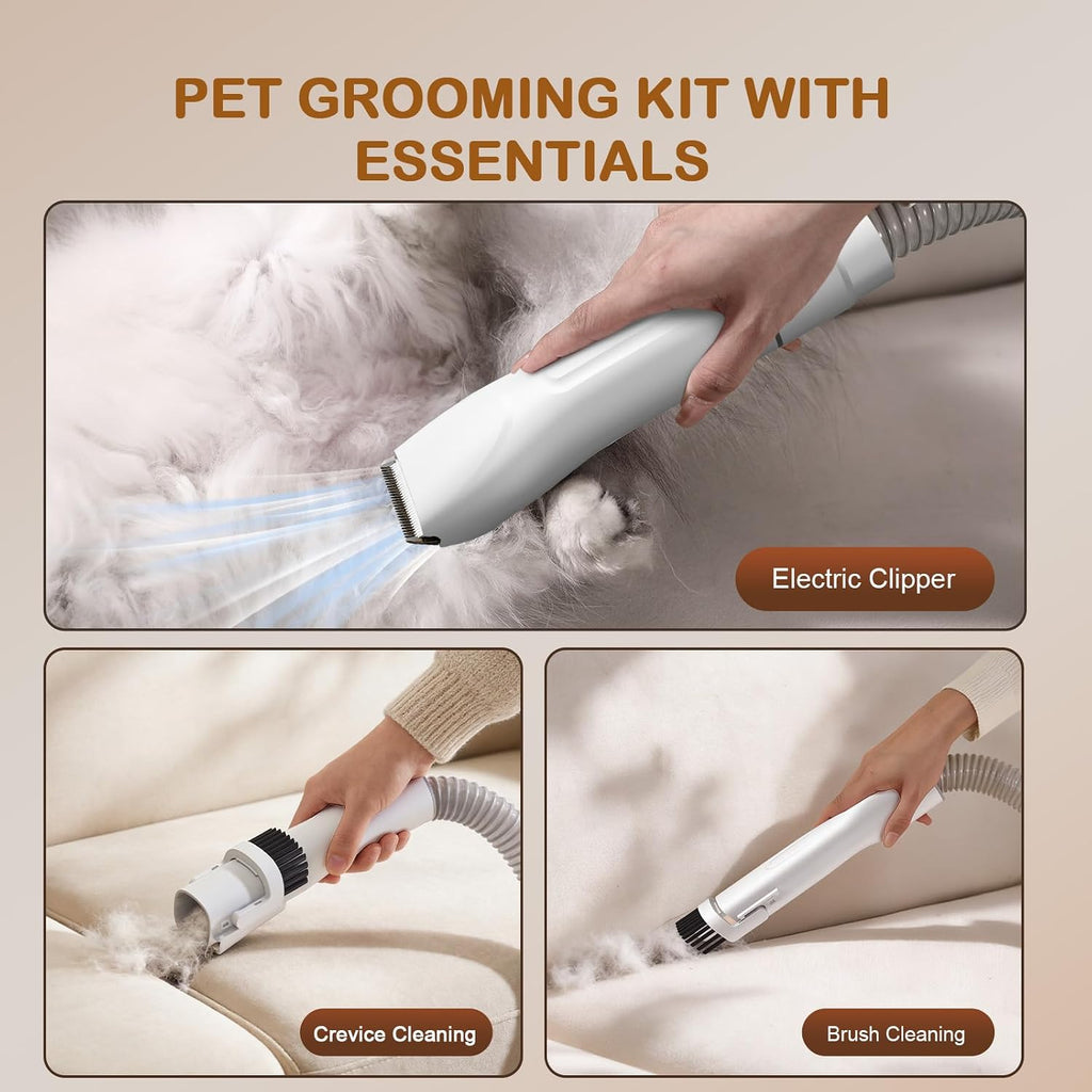 Three suction modes pet vacuum machine for heavy shedding dogs and cats