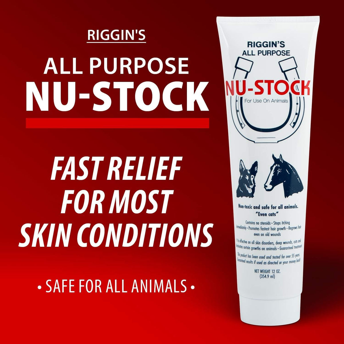 NuStock animal wound healing ointment tube packaging