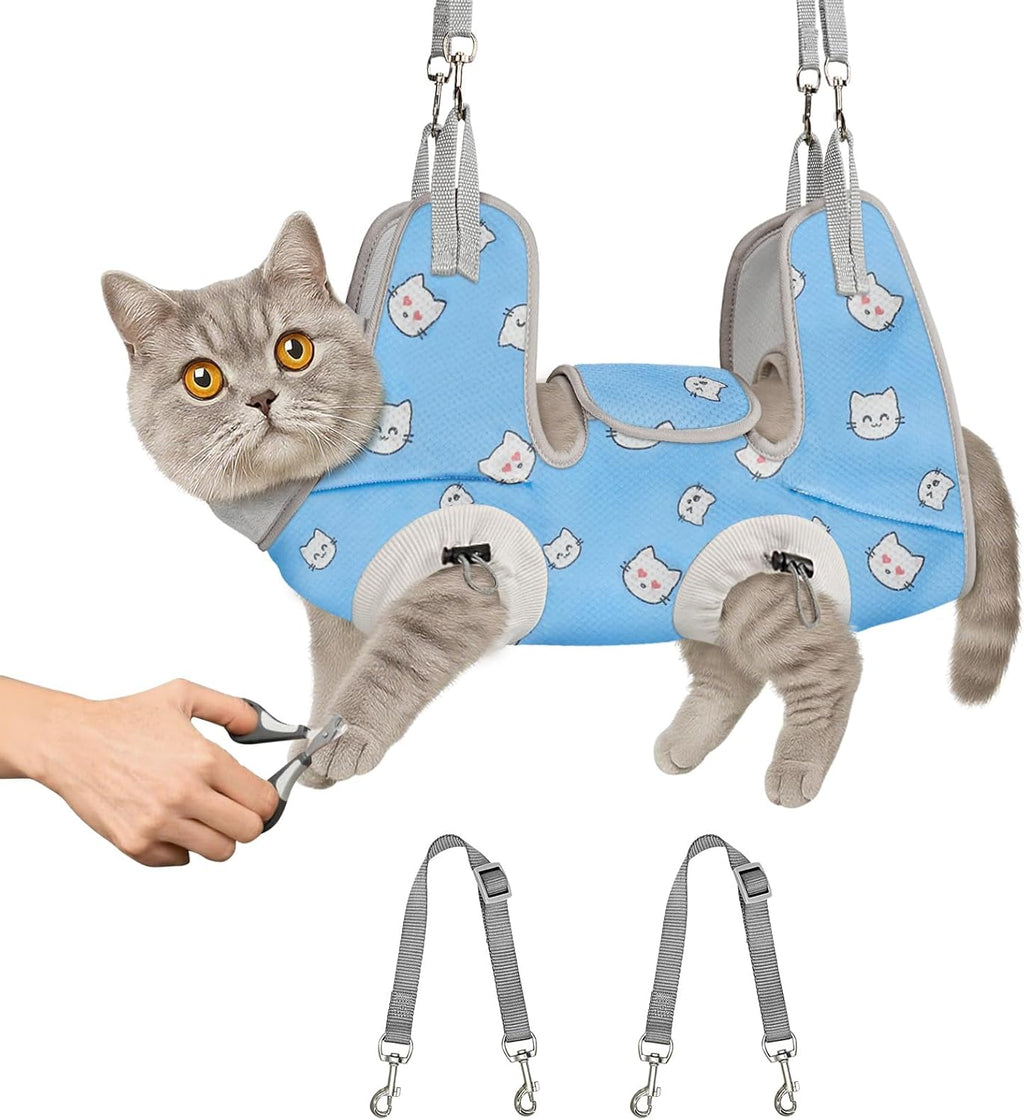 Premium imported Supet cat hammock package contents including the grey medium harness sling