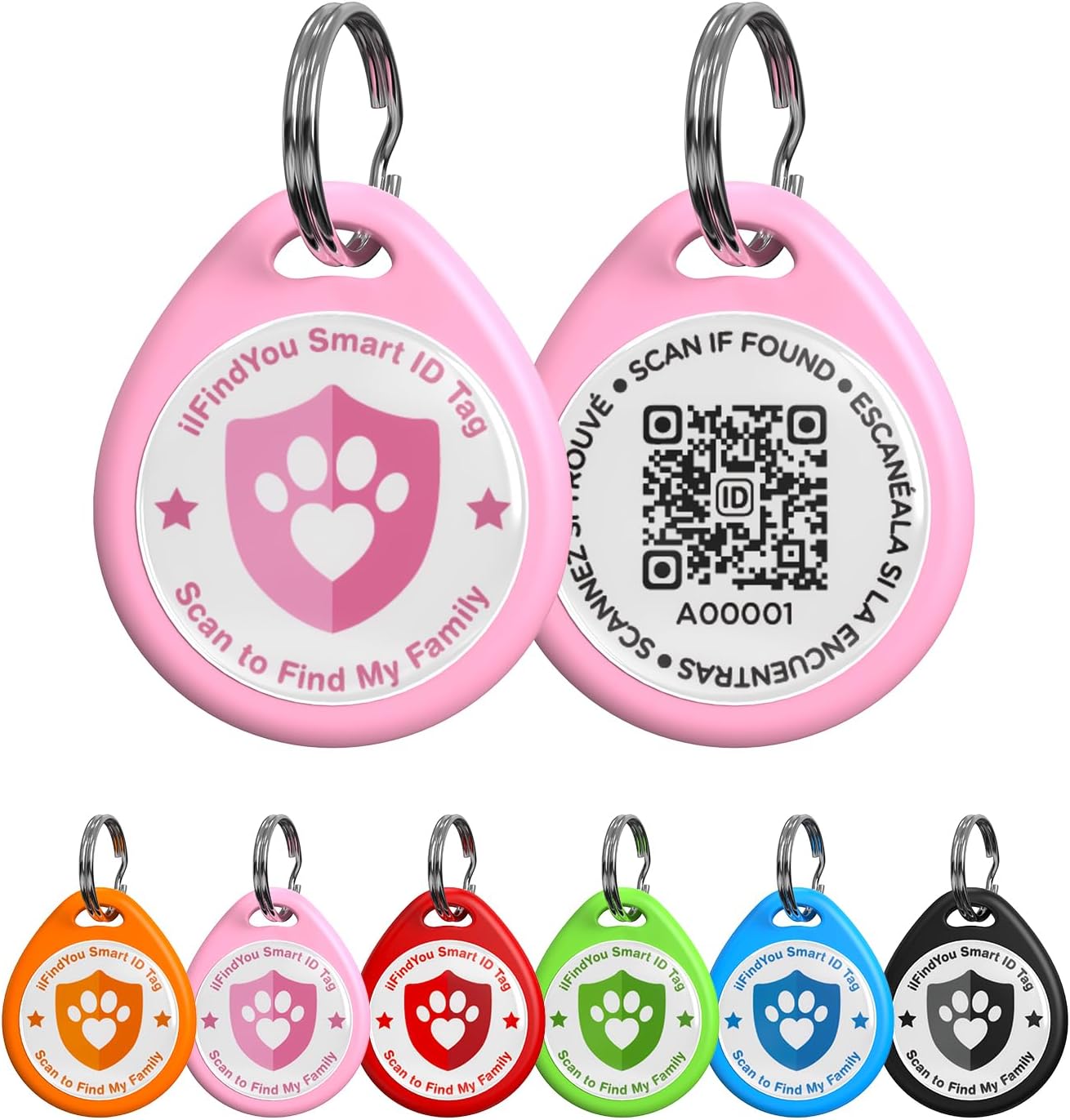 Dog Tags Personalized, QR Code Pet ID Tags for Dog Collar, Online Profile, Scan Location Alerts, Black - Image 13