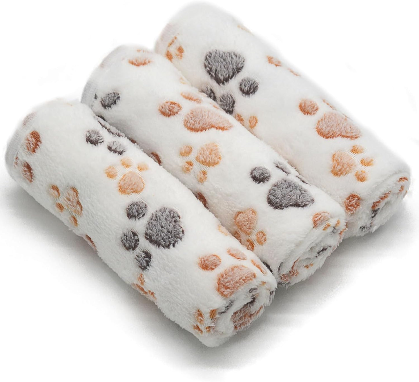 1 Pack 3 Puppy Blankets Super Soft Warm Sleep Mat Grey Cute Print Fluffy Fleece Pet Flannel Throw Dog Blankets for Small Dogs Cats,Star&Bone&Love- Small (23"x15") - Image 14