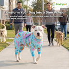 LovinPet breathable cotton blend pet onesie for large dog anxiety relief