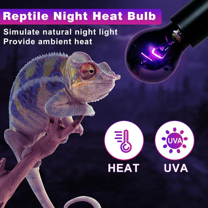 Lucky Herp fifty watt purple night bulb simulating natural moonlight