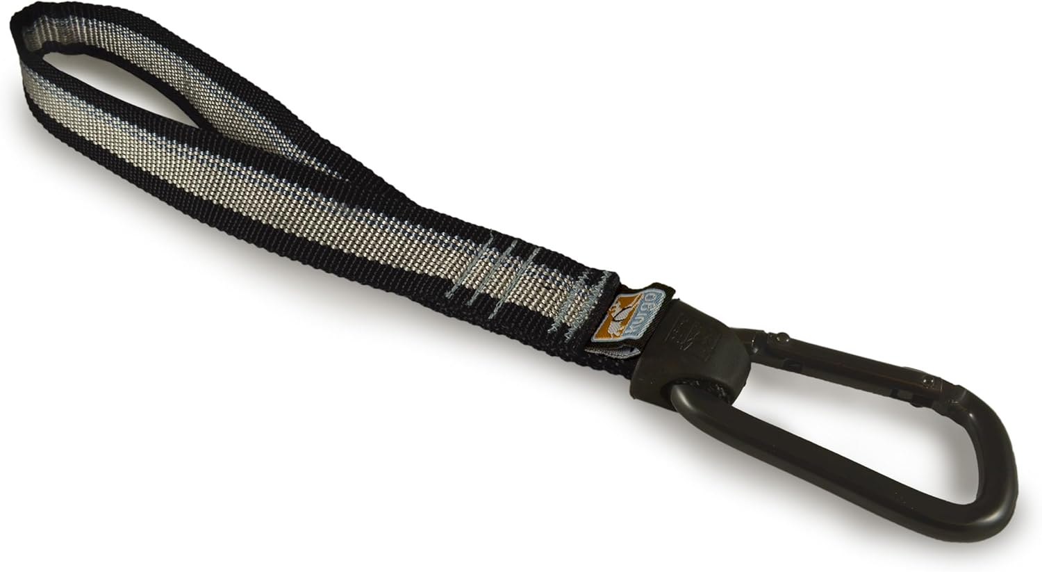 Kurgo swivel seatbelt tether with heavy duty carabiner front view