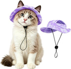 Cat Hats for Cats Only, Cat Sun Hat Sphynx Hat with Ear Hole Kitten Headwear Sun Sombrero Caps Summer Cat Cowboy Hats, Pet Chihuahua Sunscreen Baseball Outdoor Climbing Cap - Image 12