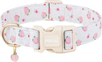 PREHAI Pink Strawberry Dog Collar Sweet Spring Summer Collars with Cute Strawberries Pattern for Female Girl Small Medium Large Dogs S - Image 11