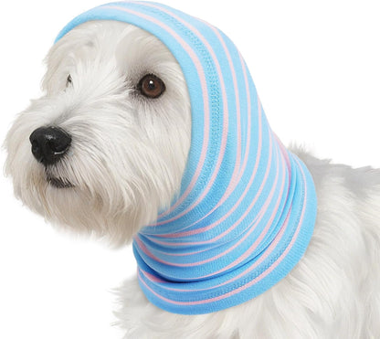 Nanaki Calming Hoodie Dog Grooming Ear Cover Anxiety Relief-No Shake Dog Ear Wrap Hematoma, Striped Head Wrap Snoods for Noise Protection, Bath, Fireworks, Thunderstorm, Blow Drying, Warm-Keeping - Image 10