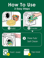 Seedshub laundry powder sachets next to pet fur