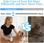 LetsFeed blue steam grooming brush for long haired dogs and cats