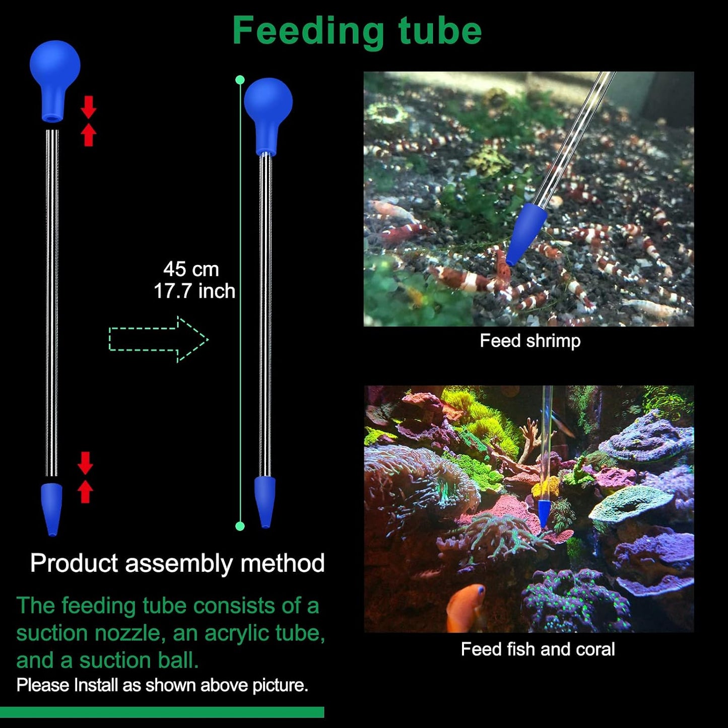 Floating fish feeding ring and green vegetable suction clamp