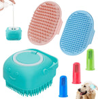 Three piece premium pet grooming and hair removal set package layout