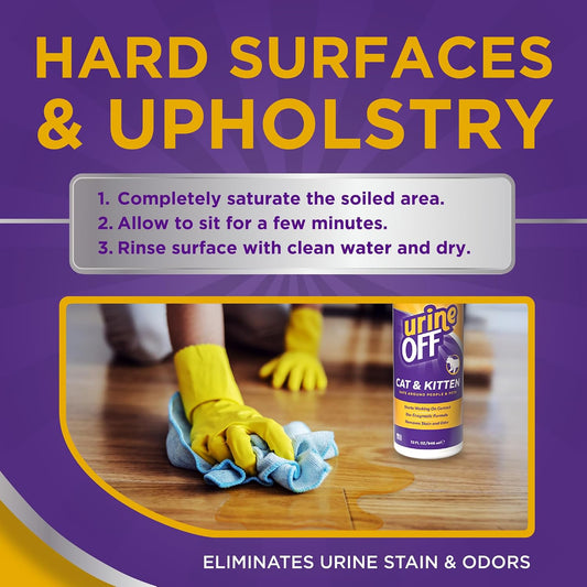 Urine Off pet stain remover application on carpet