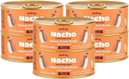 Made by Nacho Sustainably Caught Salmon & Sole Recipe with Bone Broth Minced Wet Cat Food, 3-oz can, Case of 6 - Image 11