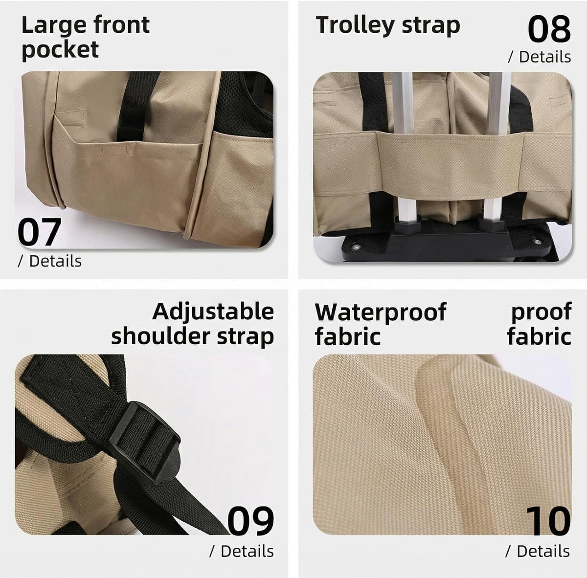Removable machine washable padded base insert inside the khaki cat backpack