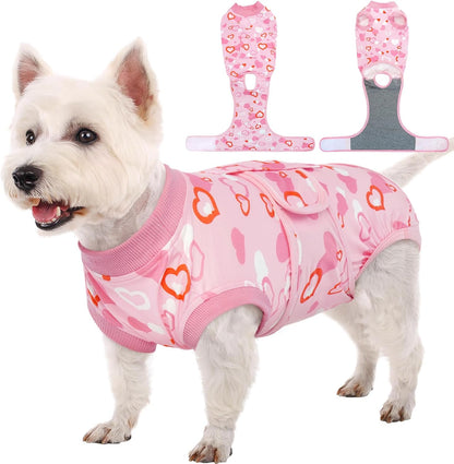 Kuoser Dog Recovery Suit Female, Soft Puppy Surgery Suit, Dog Recovery Suit After Surgery, Post-Op Onesie for Female & Male Dogs, Soft Protective Wear, PinkRibbon S - Image 15