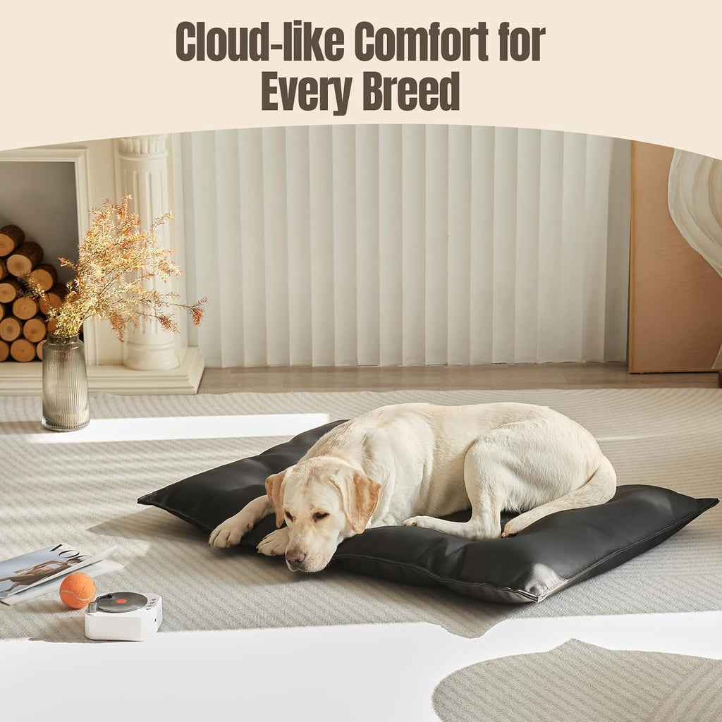 Top down view of large 28 by 41 inch dog kennel bed
