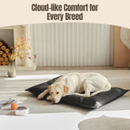 Top down view of large 28 by 41 inch dog kennel bed