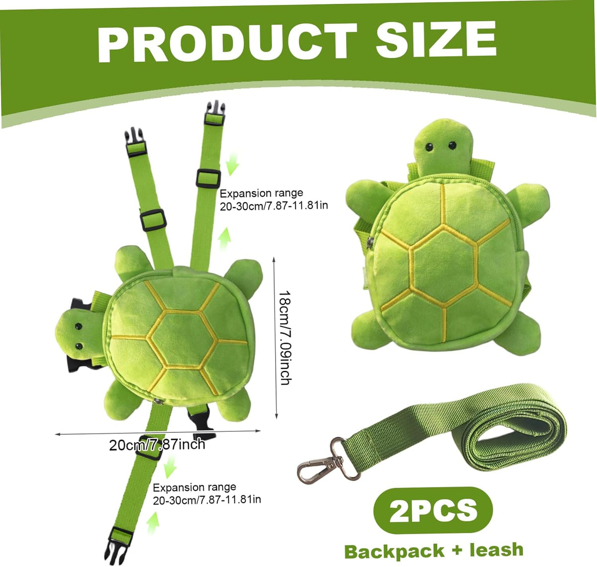 Side angle of an adjustable small dog apparel harness with a cartoon turtle design for hiking