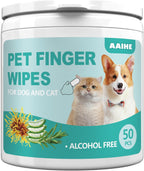 Dog Ear Finger Wipes,Gently Remove Ear Wax & Dirt,Relieve Ear Itching. All Natural Ingredients Dog Ear Wipes.Safe & Gentle Ear Wipes for Dog & Cat - 50 Count - Image 10