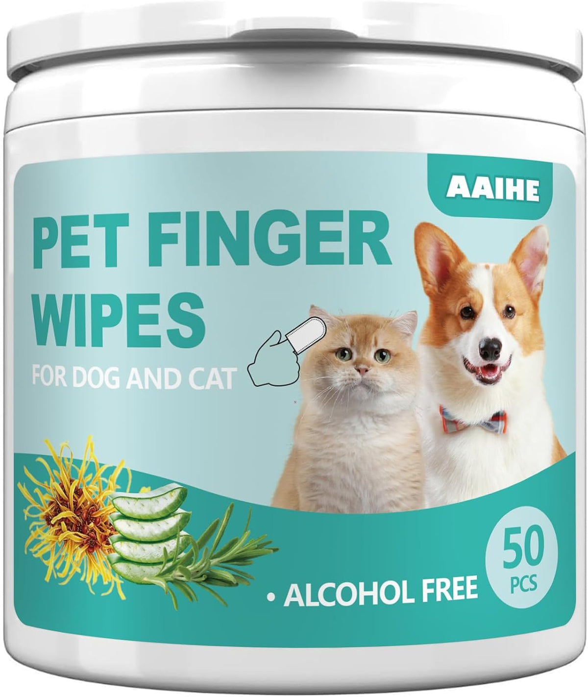 Dog Ear Finger Wipes,Gently Remove Ear Wax & Dirt,Relieve Ear Itching. All Natural Ingredients Dog Ear Wipes.Safe & Gentle Ear Wipes for Dog & Cat - 50 Count - Image 10