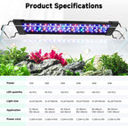 AQQA aquarium light showing sunset lighting mode