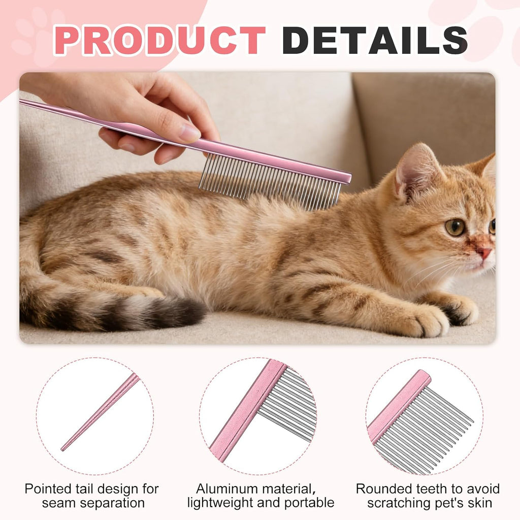 Rat tail end of Petaxcell pet grooming comb for precise fur parting