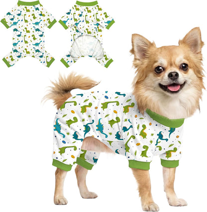 Dog Pajamas for Small Dogs Pjs Recovery Suit Pink Bow Dog Pajamas Breathable Pjs Puppy Pajama Cute Jammies Doggie Onesie Stretchy Soft Sleepwear for Spring Summer Pet Costume-S - Image 12