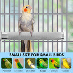 KATUMO Parrot Perch - Stainless Steel African Grey Perch Bird Cage Accessories for Small to Large Parrots (11.8 x 1.2 inch) - Image 7