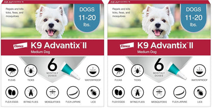 K9 Advantix II Medium Dog Vet-Recommended Flea, Tick & Mosquito Treatment & Prevention | Dogs 11-20 lbs. | 2-Mo Supply - Image 11