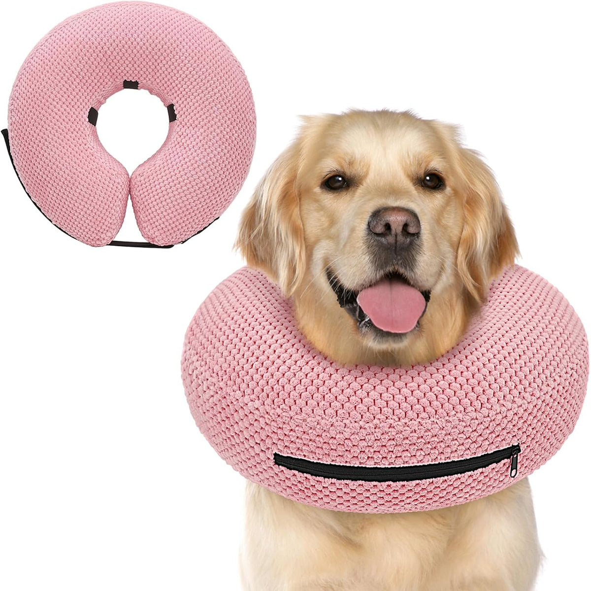 Supet Inflatable Dog Cone Collar for Dogs to Stop Licking, Dog Donut Collar After Surgery, Soft Pet Cone for Small Medium Large Dogs - Image 12