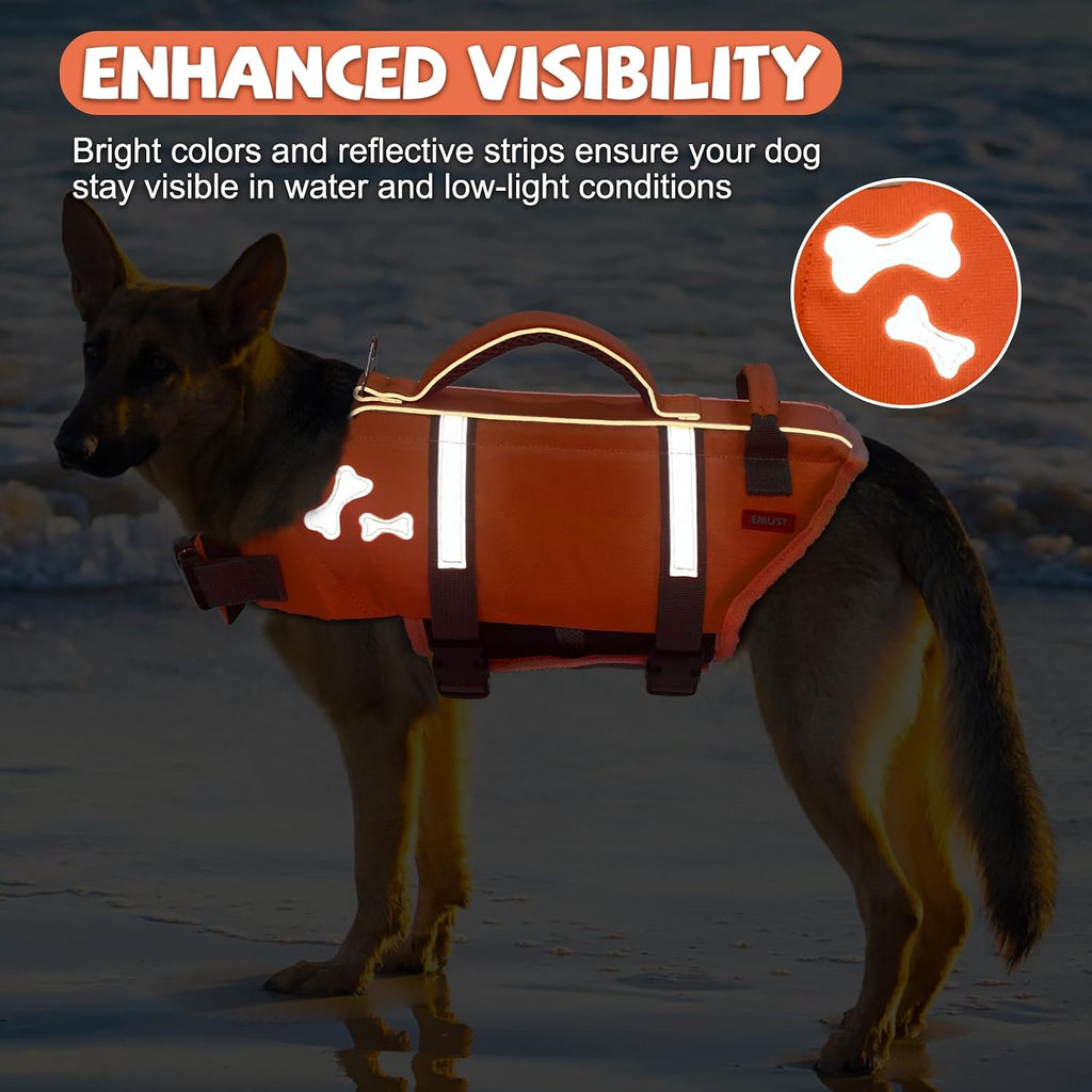 Waterproof dog safety vest with reflective strips for high visibility